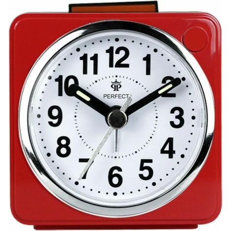 Reloj despertador de cuarzo rojo BB-6602 perfecto