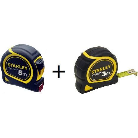 Kit nastri di misurazione Stanley giallo 3 e 5 metri