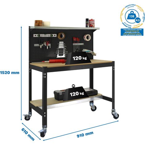 Simonrack Mobile BT3 900 Werkbank Anthrazit 152 cm