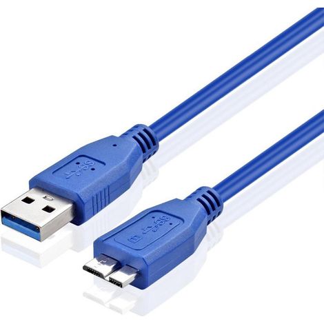 Cable USB 3.0 micro B macho 1 M Azul (1/5)
