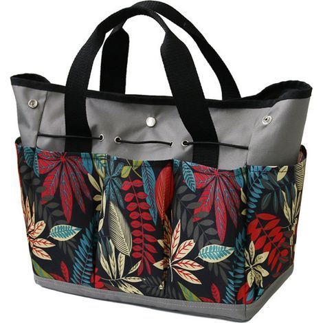 Garden Tool Bag Heavy Duty Canvas Tote Storage Bag - Black (1/5)