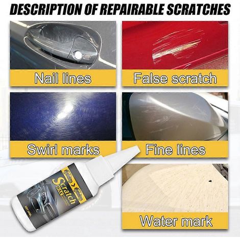 Crème de polissage Sharp Mouth 30 ml, efface les rayures de peinture, répare les rayures de voiture, non toxique, format portable (1/5)