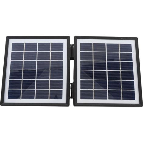10W Portable Solar Charger with 2 DC Ports, IP65 Waterproof, Foldable Monocrystalline Silicon Panel for Hiking, Camping, Fishing, Black (1/5)