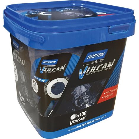 Norton Clipper Trennscheibe 100xEimer Vulcan Stahl/Inox 125x1,0 (1/2)