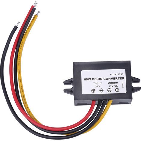 DC24V to 12V 5A 60W Step Down Converter Buck Voltage Regulator Module Waterproof IP68