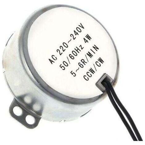 Ac 220-240v Synchronous Motor Gearmotor 4w Cw/ccw Great Torque 5-6 Rpm (1/3)