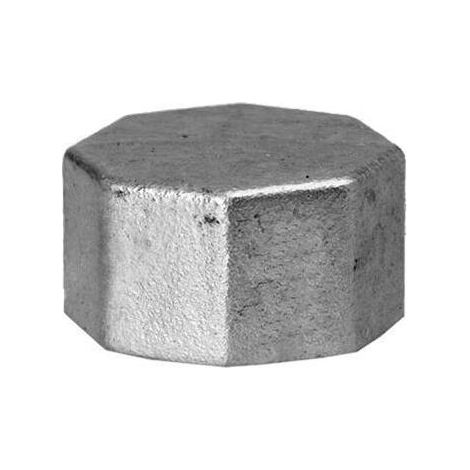 Hermann Schmidt Temperguss 300 Kappe 13300010 DN 10, 3/8", kantig, verzinkt (1/5)