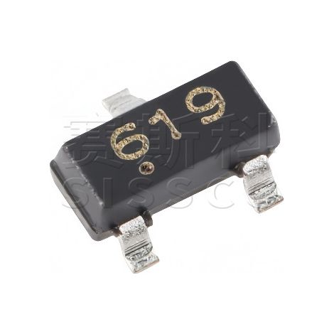 CJ Changdian FMMT619, NPN 619 SOT-23 screen-printed transistor, 50V/2A surface mount transistor, electronic component chip, electronic component, 5 units, packaged and shipped.