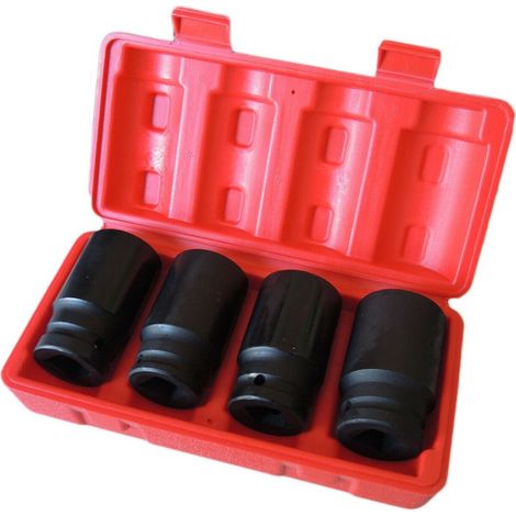 Trade Shop - BUCHSEN FÜR DRUCKLUFT-SCHRAUBENDREHER SATZ 4 STÜCK 3/4" 30 BIS 36MM - (1/3)