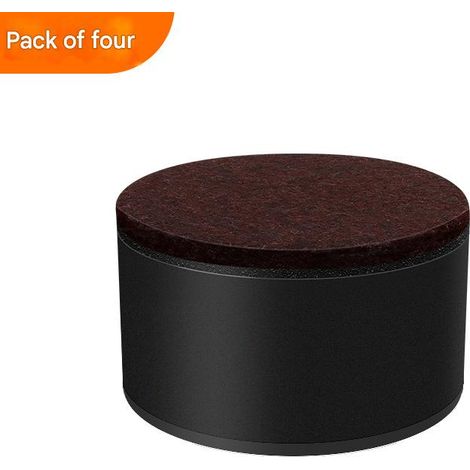 Rehausseur de meubles en acier au carbone de 3 cm, pour lits et autres meubles, rond, noir. (1/2)