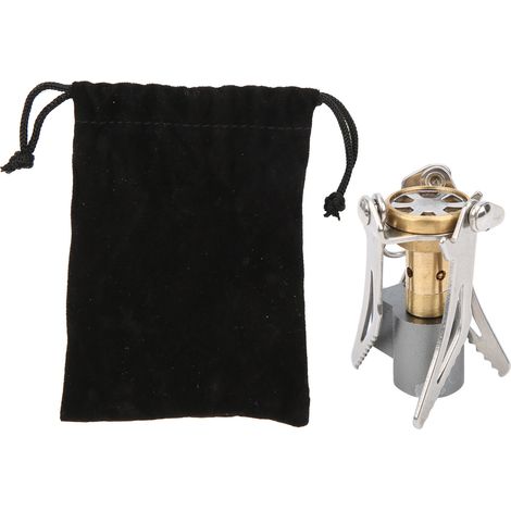 Réchaud de camping portable ultra-léger en alliage d'aluminium, mini intégré pour pique-nique et extérieur (1/5)