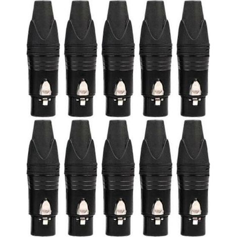 10 adaptateurs XLR 3 broches à monter soi-même, connecteurs XLR aviation, têtes à souder, connecteurs pour câbles de microphone (1/5)