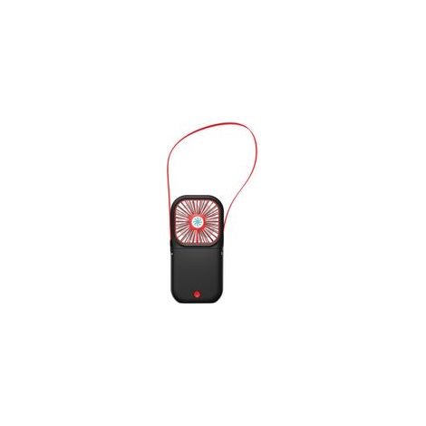 Mini ventilateur de cou suspendu pliant USB, noir –