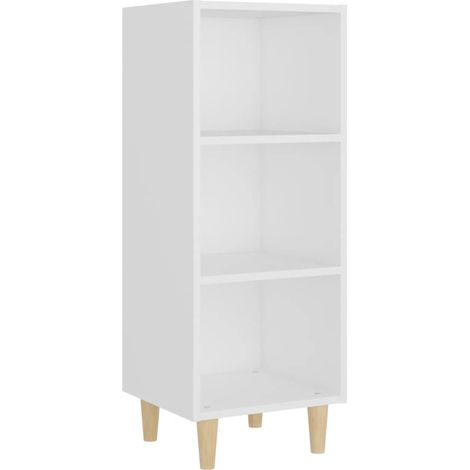 Maison La Vie - Buffet Salon Moderne - Meuble de rangement - Blanc 34,5x32,5x90 cm Bois d'ingénierie bu2512 (1/5)
