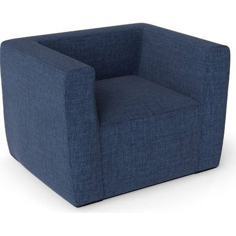 Canapé gonflable bleu en PVC avec housse amovible, accoudoirs larges et base antidérapante pour salon, chambre et terrasse (1/5)