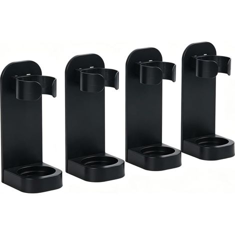 4 Pieces Support Brosse a Dent Electrique Noir Porte Brosse a Dents Mural Adhesif Rangement Brosse a Dent Electrique Sans Percage Accroche Brosse a Dent Murale Pour Salle de Bain Accessoires (1/5)