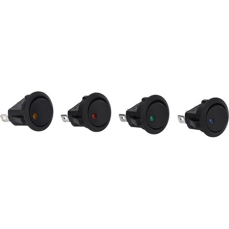 Lot de 20 interrupteurs à bascule 3 broches 2 positions 12 V, ronds en ABS avec LED pour machines (1/5)