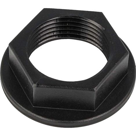 tecuro Gegenmutter mit IG 1 Zoll - PP schwarz (1/4)