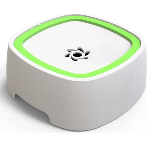 Gamelle anti-fuite pour chien avec tapis d'alimentation lente, grand distributeur d'eau anti-éclaboussures pour animaux de compagnie - vert (1/4)