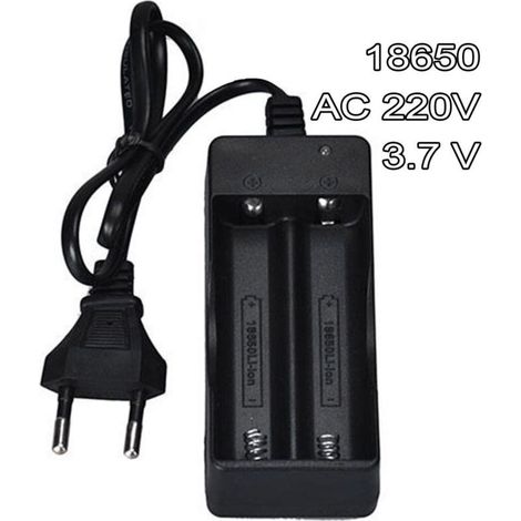 Chargeur Double Batterie Rechargeable 18650 Ac 220v 3.7 V Batterie Li-ion
