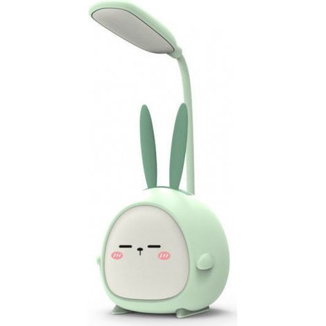 Mini-LED-Nachtlicht in Hasenform – faltbar, per USB aufladbar – ideal für Schlaf- und Kinderzimmer – grüner Hase