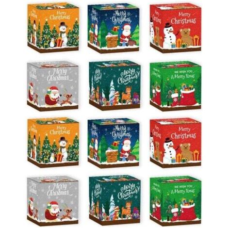 12-teilige Weihnachtsgeschenksets, 3D-Geschenkboxen, Papierboxen für Weihnachtsgeschenke, Weihnachtsgeschenksets