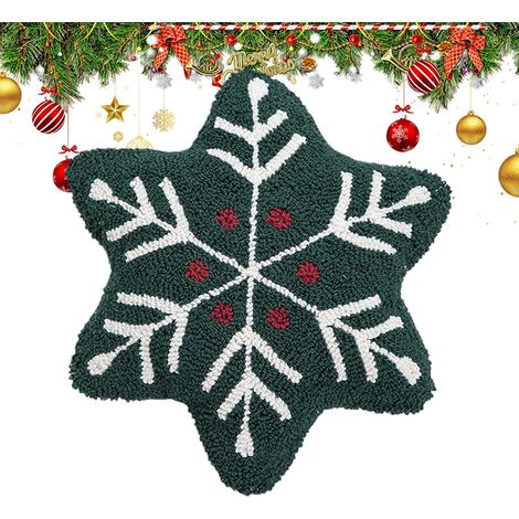 Coussin Christmas en Peluche Décoration Douce et Mignonne pour Les Fêtes Coussin de Canapé de Noël pour Chambre Salon Canapé Fauteuil Lit Sol (1/5)