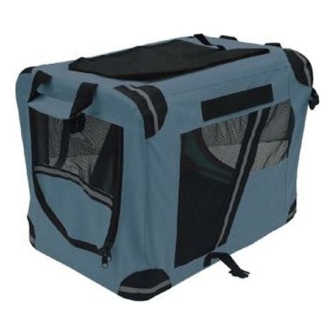 TrendLine Transportbox 70 x 52 x 52 cm Blau Hundetransportbox Tiertransportbox