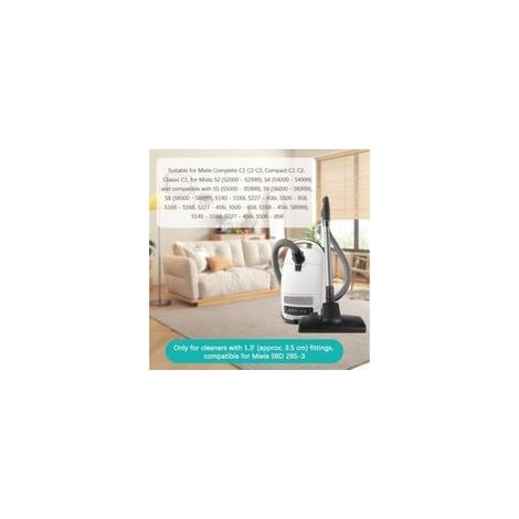 Brosse d'aspirateur pour Miele Série C3 Complete C3 Compact – EcoLine Plus, Brosse Aspirateur Universel pour Miele Tubes de 35 mm pour S1 2 4 5 6 S8 avec Dispositif de Verrouillage et de Stationnement (1/4)