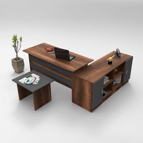 Büromöbel-Set mit Schreibtisch und Aufbewahrungsschrank Othynis (1/5)
