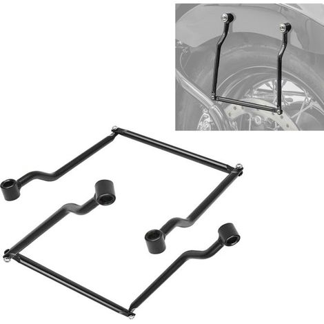Sattelpacktaschenhalter für Custom-Motorräder SU2 schwarz