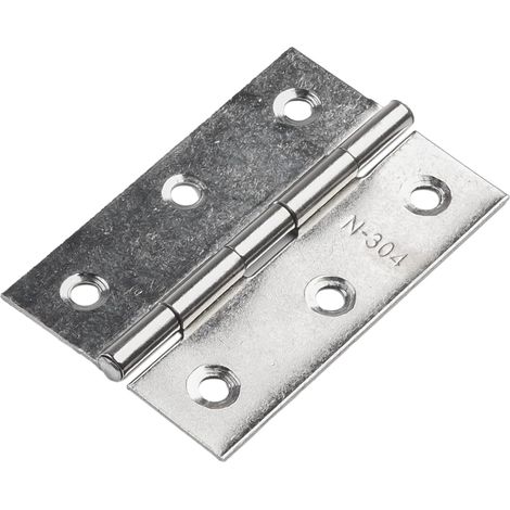 Set of 10 Stainless Steel Soft Close Ball Bearing Door Hinges for Kitchen Cabinets, Wardrobes, Interior Wooden Doors, Furniture, 7.6 cm, Silver (1/5)