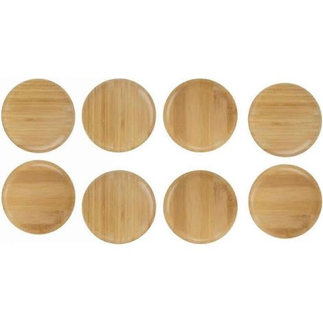 Lot de 8 décorations pour verres à vin et charcuterie en bambou (1/5)