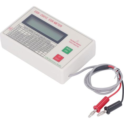 Testeur de condensateurs ESR portable, haute précision, léger, fonction d'arrêt intelligent, capacimètre ABS (1/5)