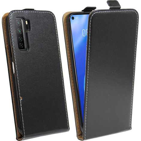 cofi1453® Flip Case kompatibel mit HUAWEI P40 LITE 5G Handy Tasche vertikal aufklappbar Schutzhülle Klapp Hülle Schwarz (1/5)