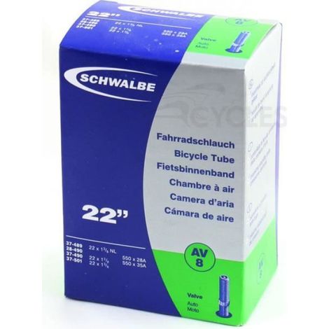 Chambre À Air - 550 A - 22x1 3/8 - ETRTO 37-501 - Valve Schrader 40 mm - 1 Pièce