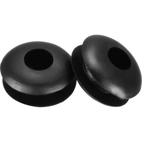 Passe fil Caoutchouc Oeillets 4mm Dia. Fil Joint Anneau Passe câble Caoutchouc Protection Noir 20 Morceaux (1/4)