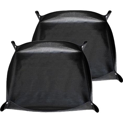 Lot de 2 Tapis de Parc imperméables pour Animaux domestiques - 150 x 150 cm - Base réutilisable pour Lapins, furets et Autres Petits Animaux (Noir) (1/5)