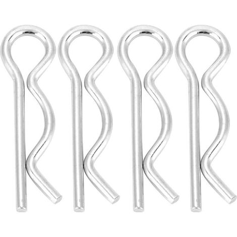 CCYKXA Splint, verzinktes Eisen Typ R Splintclips Federclips Haarnadel Verzinkte Halteplatten 1,6/1,8/2/2,5 mm (2,5  45 mm (10 Stück))