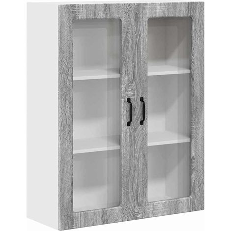 Meuble mural de cuisine,Armoire de cuisine avec porte Gris Sonoma 80 x 31 x 100 cm CFW13059 (1/5)