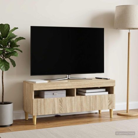 vidaXL Mueble de TV LED ARNHEM 100 x 35 x 43 cm Roble Sonoma (1/5)