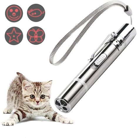 Katzenspielzeug, per USB wiederaufladbare LED-Taschenlampe, multifunktionales Katzentraining