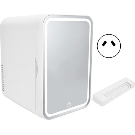Mini réfrigérateur LED 8L pour maquillage, miroir intégré, portable, soin de la peau, voyage en voiture, prise 220V AU