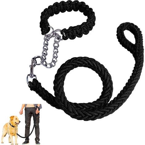 Durable 8-strand braided nylon dog leash, ideal for walks and training, non-slip handle, suitable for small, medium and large (XL) dogs (1/5)
