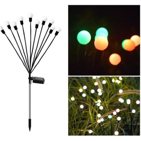 Guirlande lumineuse - - 10 ampoules - Imperméable IP65 - Énergie solaire - Multicolore (1/5)
