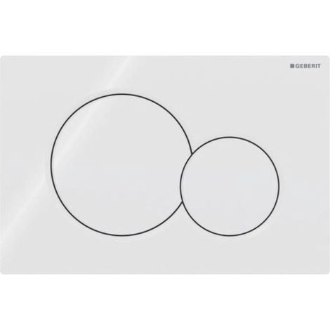 GEBERIT SIGMA 01 Plaque de déclenchement double touche, couleur blanc, réservoir UP320 / UP720 (115.770.11.5) (1/4)