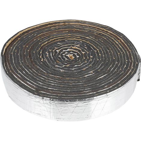rouleau de feuille d'aluminium, coussin insonorisant, ruban isolant en coton, plaque d'isolation thermique-1000X5CM-Black (1/3)