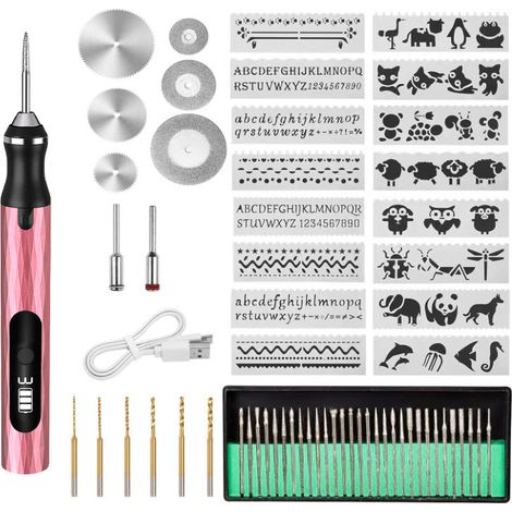 The electric engraving tool can engrave on metal, glass, ceramics, wood engraving tool kit (1/5)