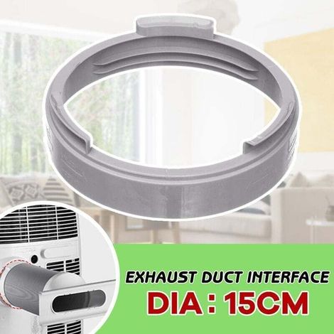 Interface de tuyau d'echappement rond pour conduit de diametre 5.91in connecteur de Tube de bride de coupleur de tuyau d'echappement pour climatiseur portable,modele: Blanc Rond (1/4)