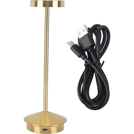 Ortviai Lampe de bureau LED rechargeable sans fil 2000 mAh, 3 températures de lumière et gradation continue, or (1/5)